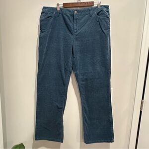 Women’s Plus Blue Corduroy Wide Leg Pants Size 18